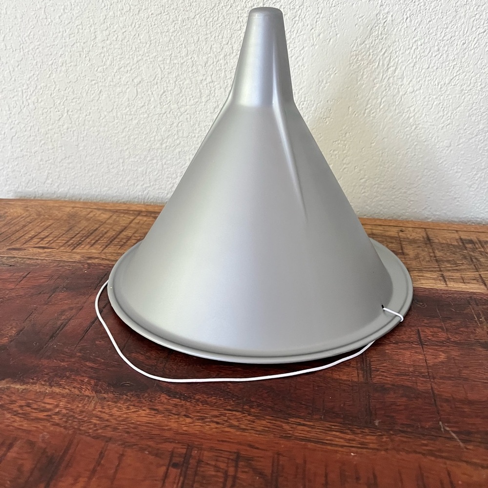 Silver Cone Hat. Unisex. Costume idea for Tin Man or Wizard. Only worn once. - Picture 4 of 6
